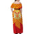 Catalonia Flag Off Shoulder Maxi Dress Autonomous Community of Spain - Wonder Print Shop