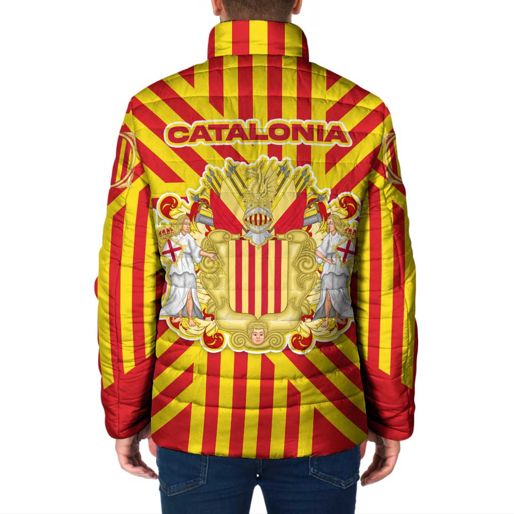 Catalonia Flag Padded Jacket Autonomous Community of Spain - Wonder Print Shop