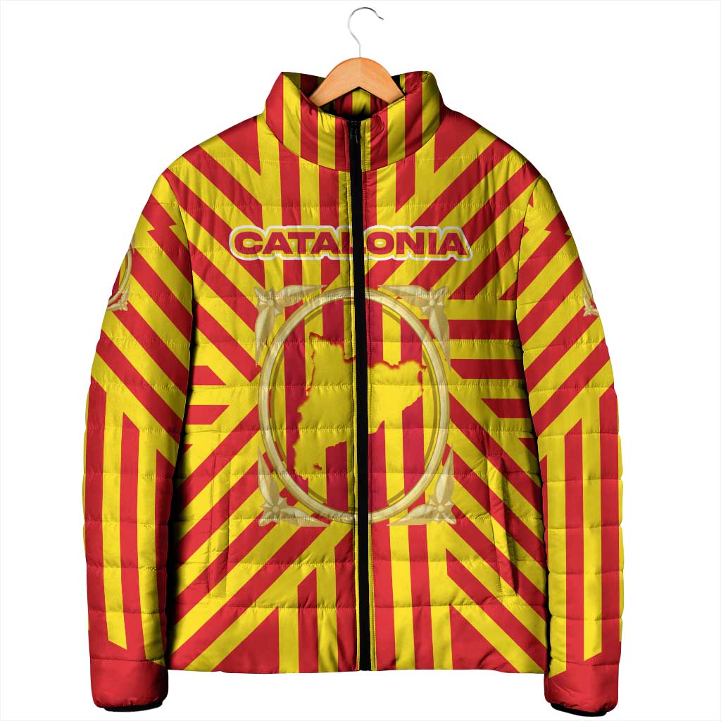 Catalonia Flag Padded Jacket Autonomous Community of Spain - Wonder Print Shop