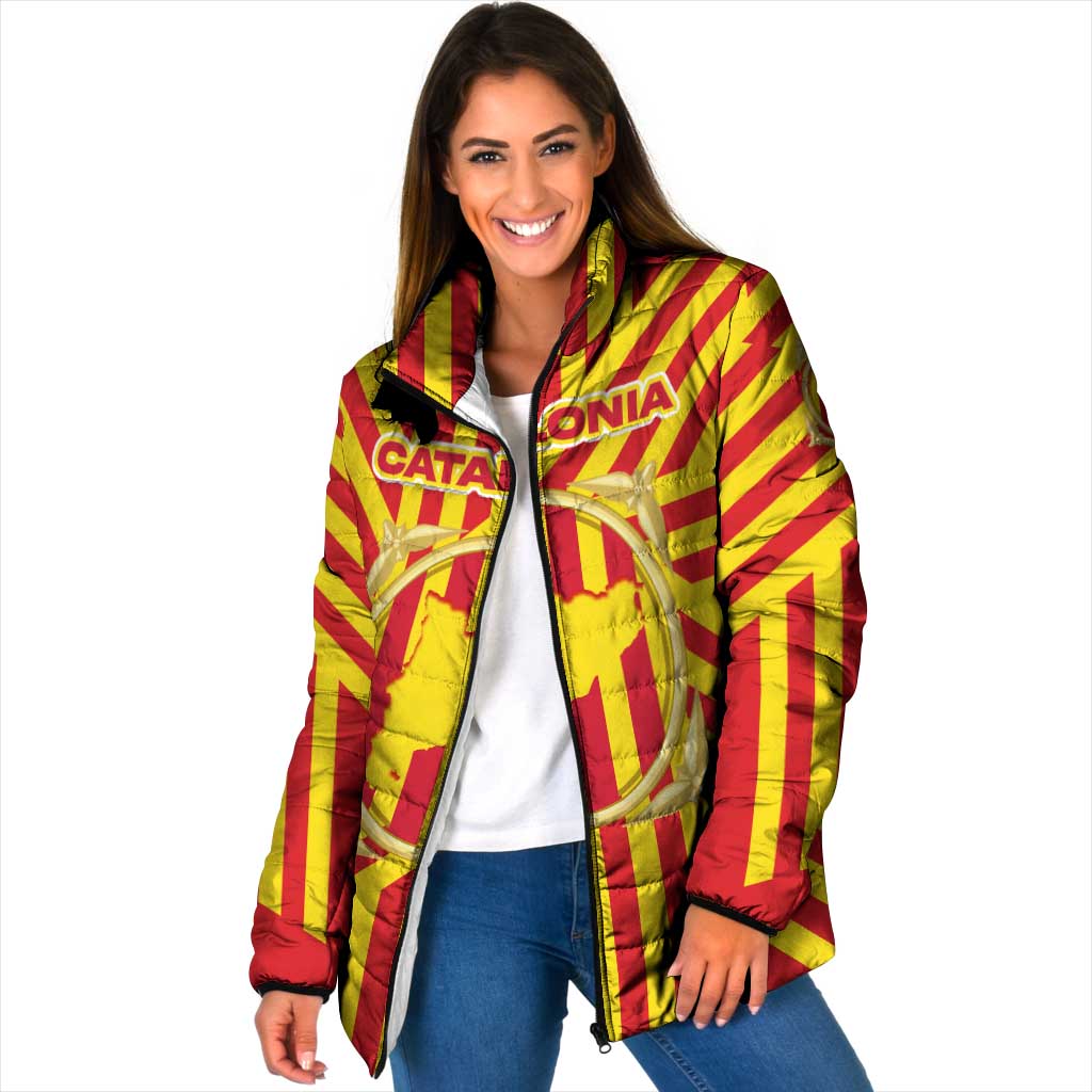 Catalonia Flag Padded Jacket Autonomous Community of Spain - Wonder Print Shop