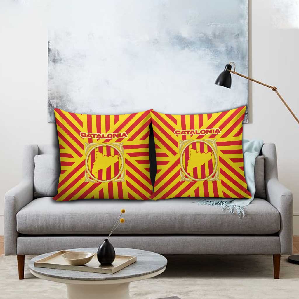 Catalonia Flag Pillow Cover Autonomous Community of Spain - Wonder Print Shop