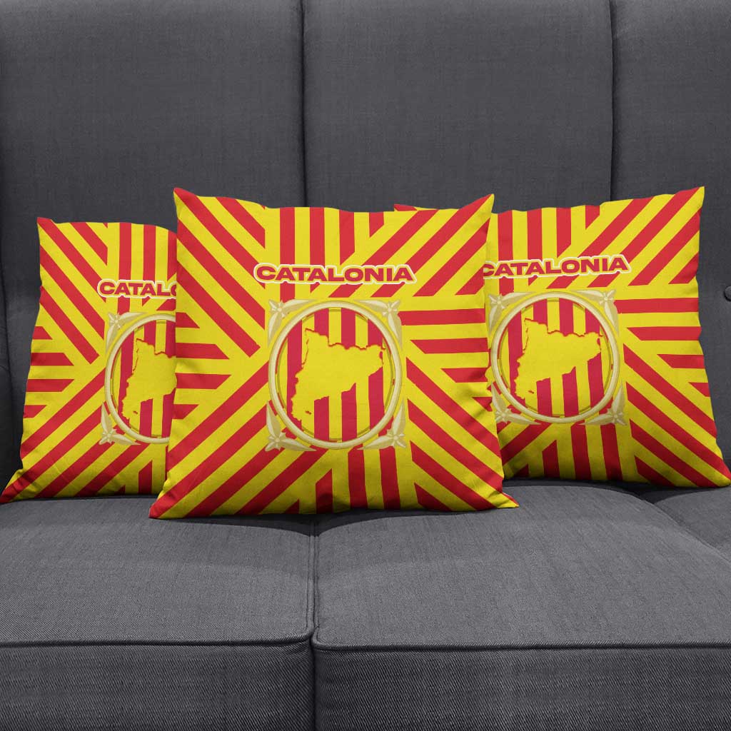 Catalonia Flag Pillow Cover Autonomous Community of Spain - Wonder Print Shop