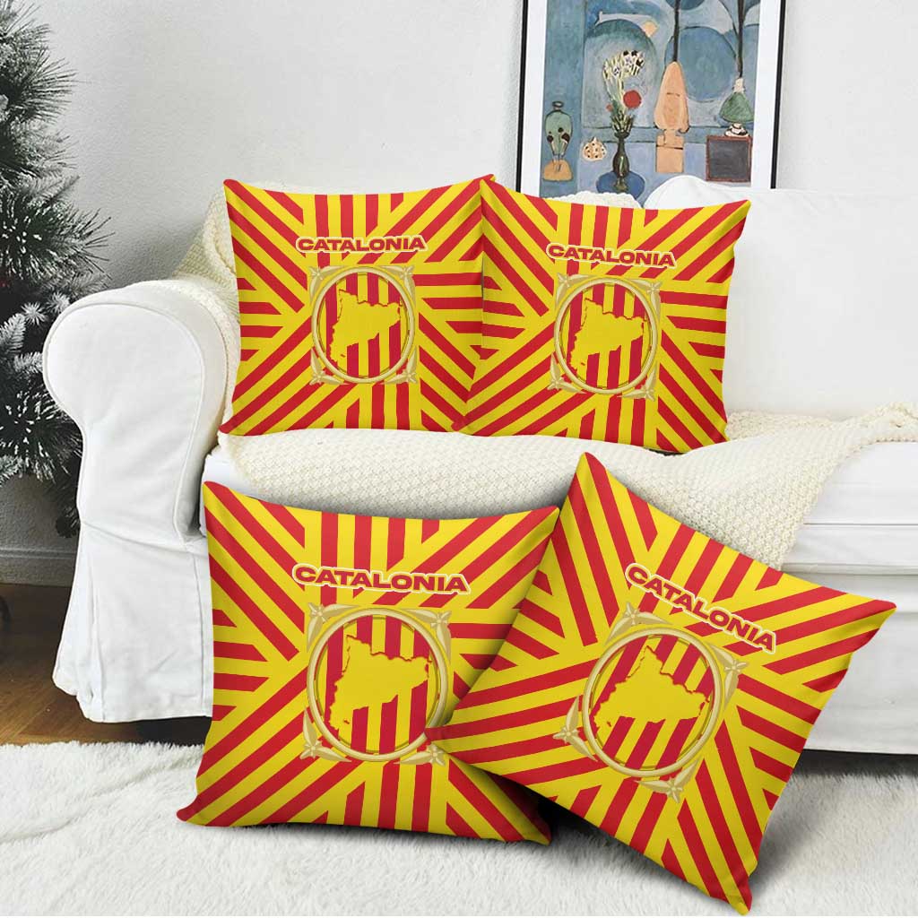 Catalonia Flag Pillow Cover Autonomous Community of Spain - Wonder Print Shop