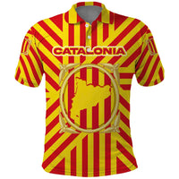 Catalonia Flag Polo Shirt Autonomous Community of Spain - Wonder Print Shop