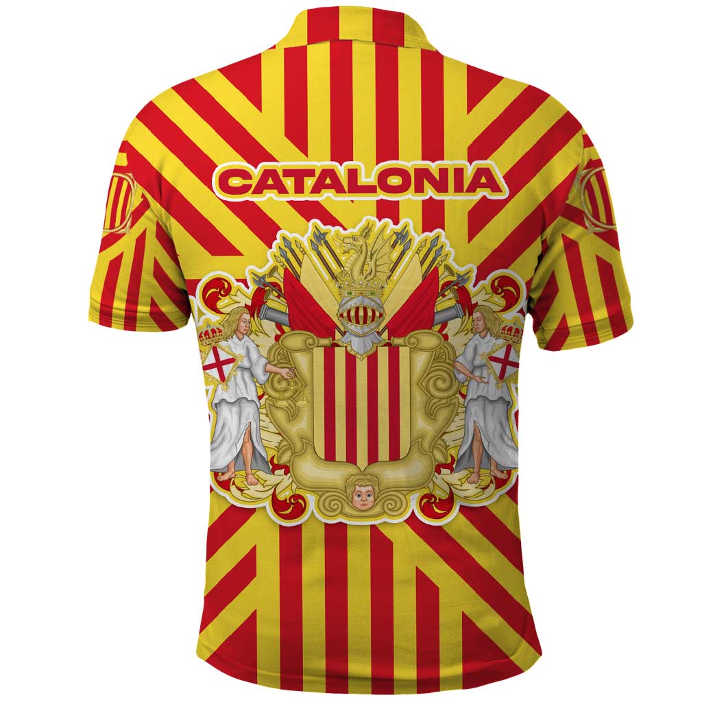 Catalonia Flag Polo Shirt Autonomous Community of Spain - Wonder Print Shop