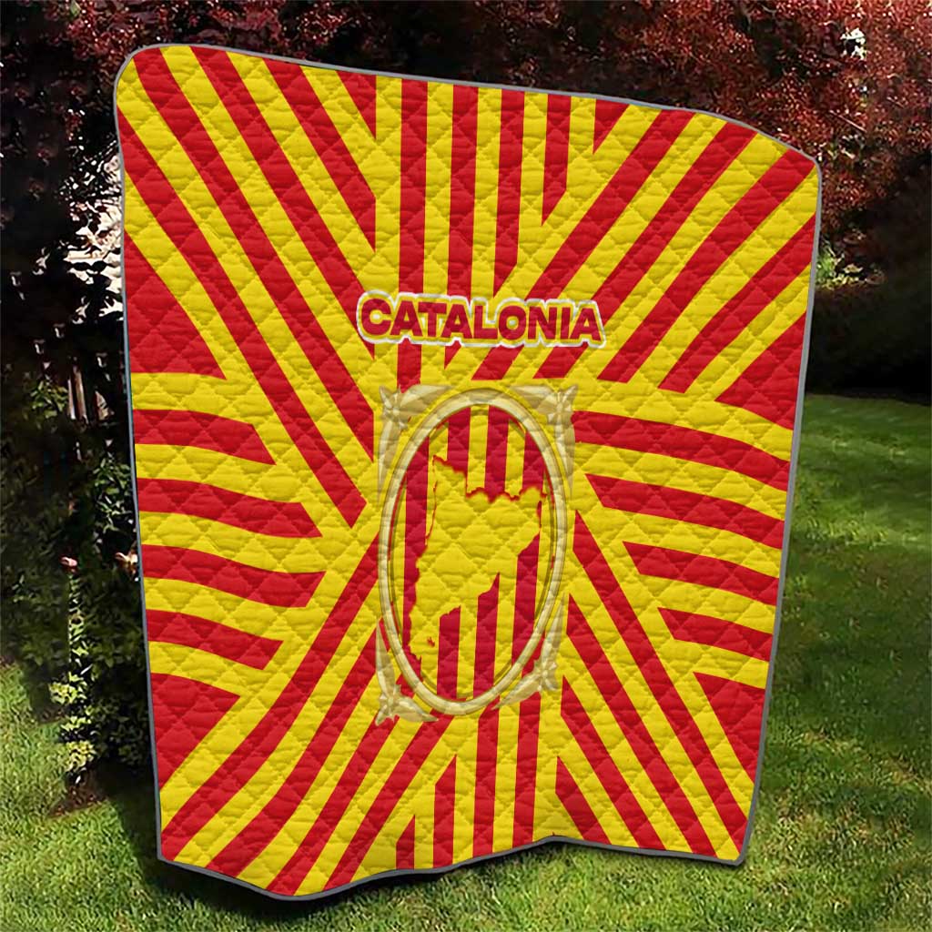 Catalonia Flag Quilt Autonomous Community of Spain - Wonder Print Shop