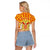 Catalonia Flag Raglan Cropped T Shirt Autonomous Community of Spain - Wonder Print Shop