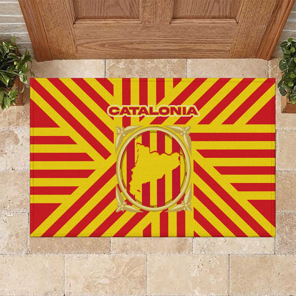 Catalonia Flag Rubber Doormat Autonomous Community of Spain - Wonder Print Shop