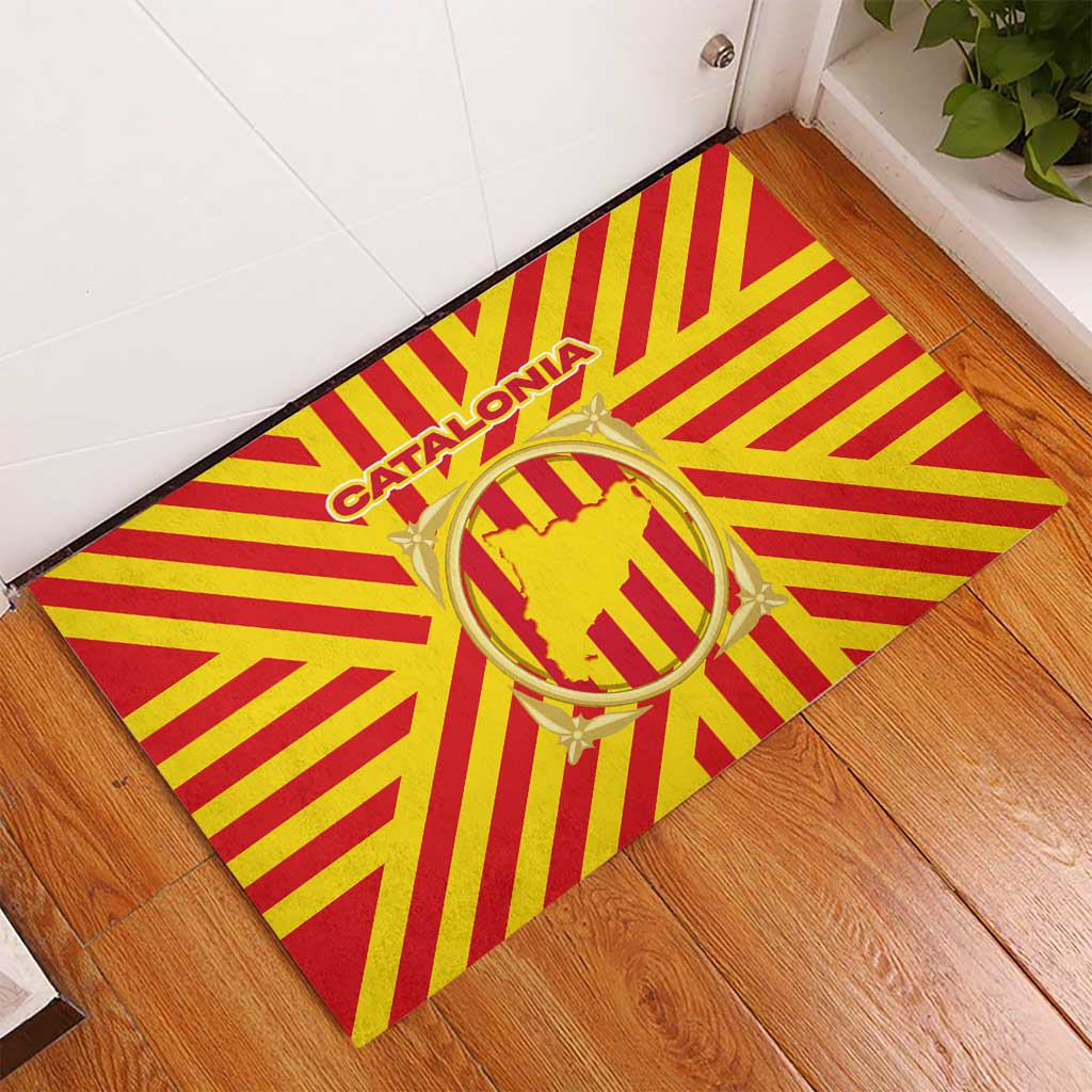 Catalonia Flag Rubber Doormat Autonomous Community of Spain - Wonder Print Shop