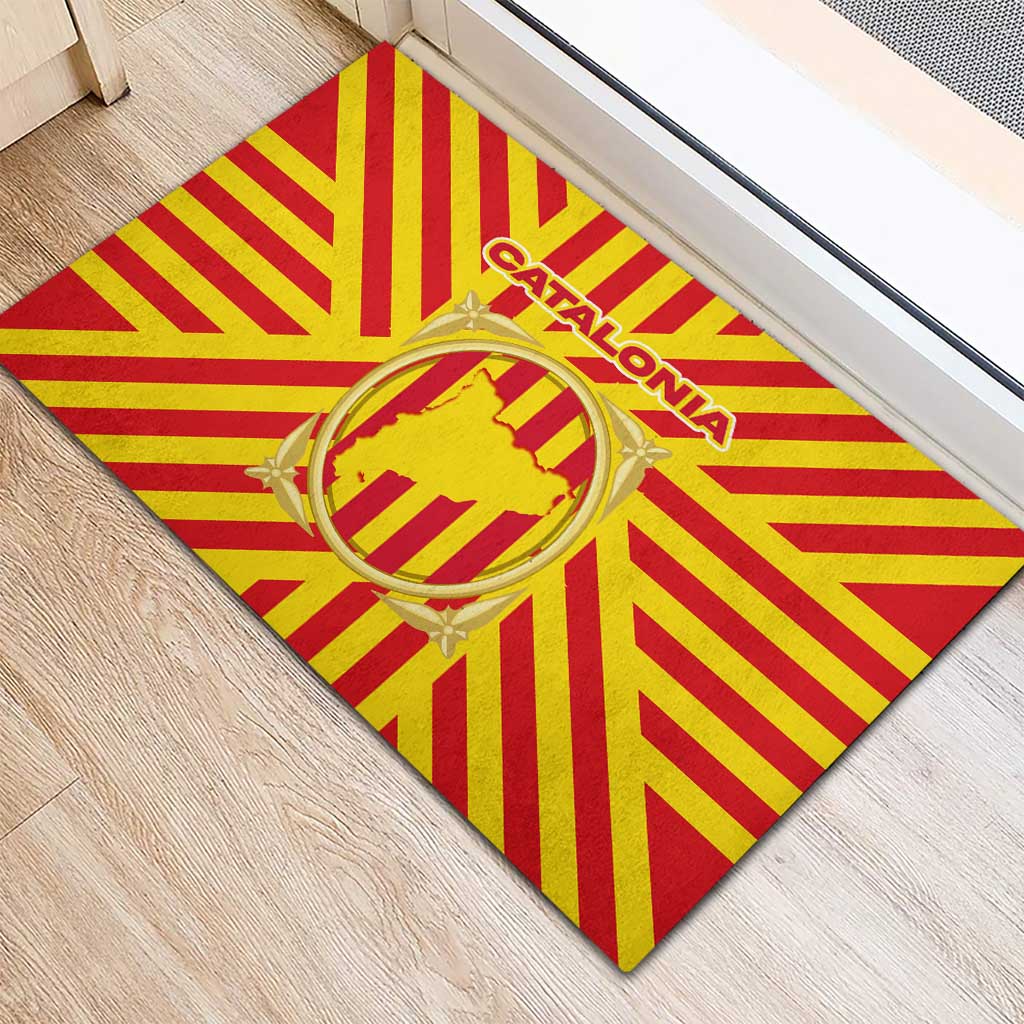 Catalonia Flag Rubber Doormat Autonomous Community of Spain - Wonder Print Shop