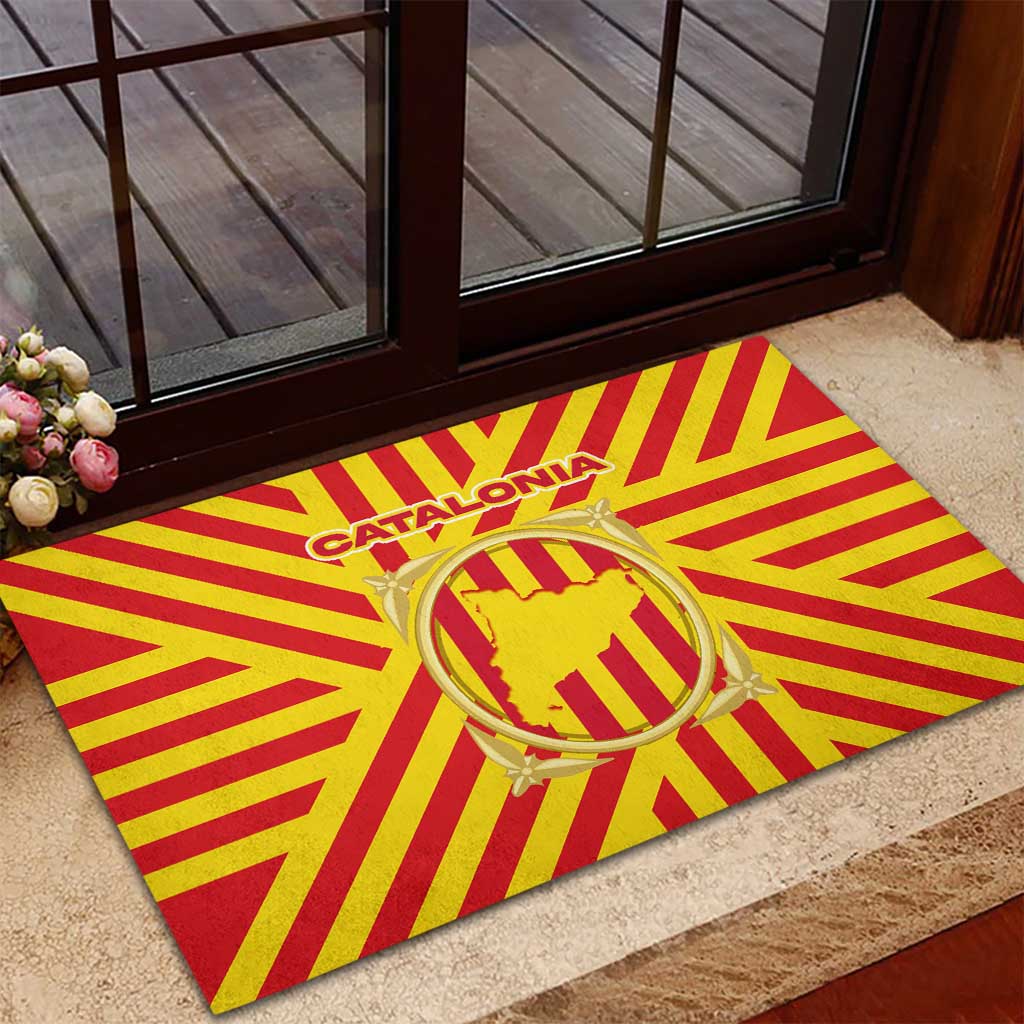 Catalonia Flag Rubber Doormat Autonomous Community of Spain - Wonder Print Shop