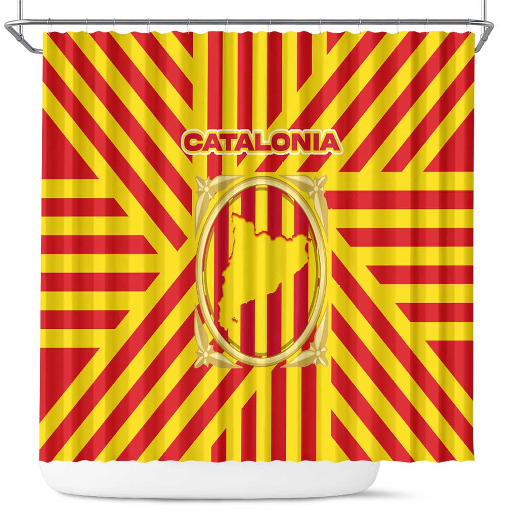 Catalonia Flag Shower Curtain Autonomous Community of Spain - Wonder Print Shop