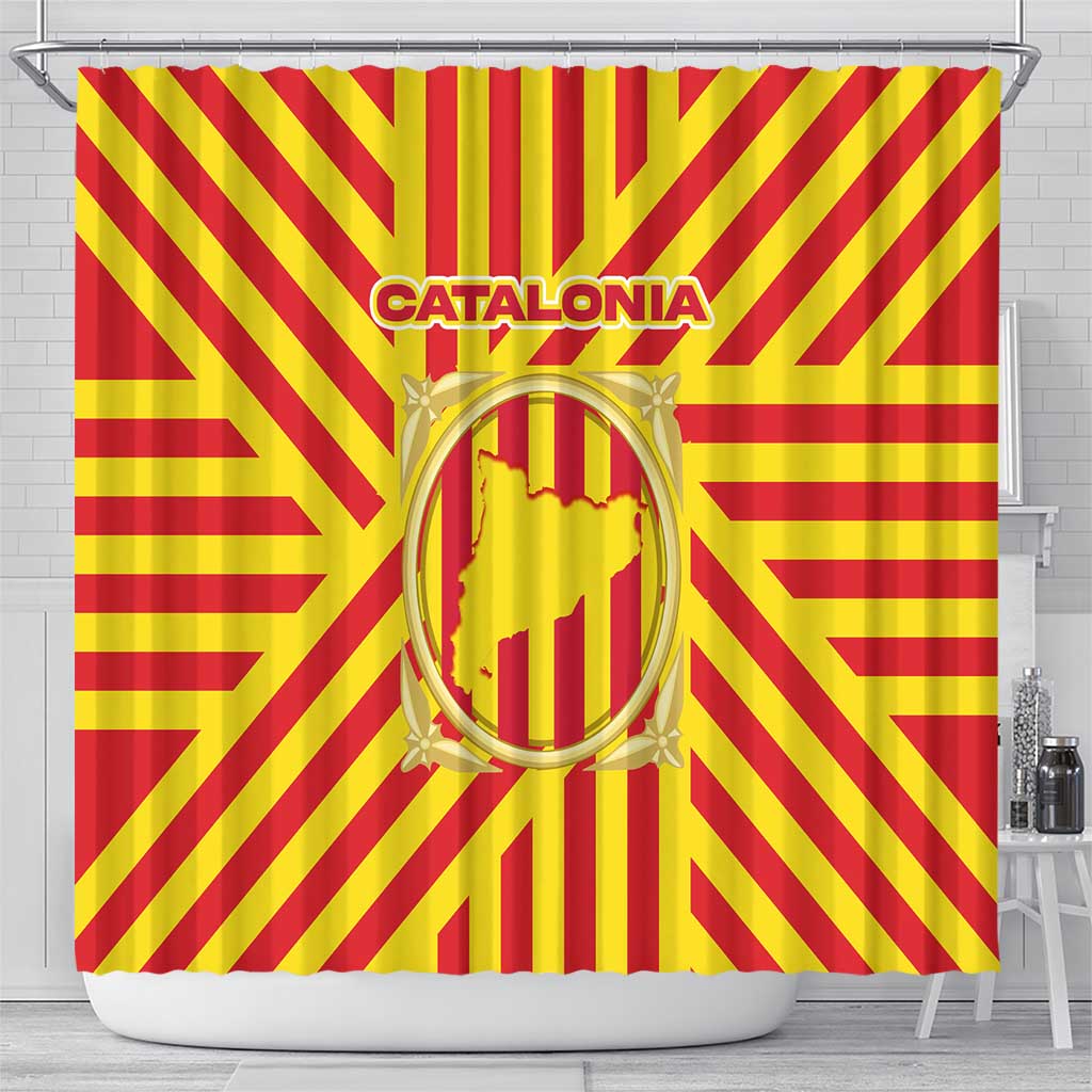 Catalonia Flag Shower Curtain Autonomous Community of Spain - Wonder Print Shop