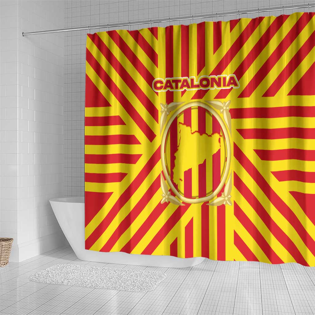Catalonia Flag Shower Curtain Autonomous Community of Spain - Wonder Print Shop