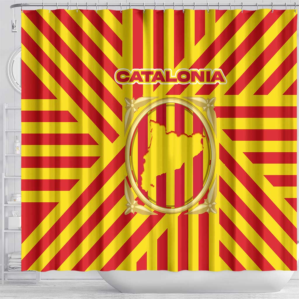 Catalonia Flag Shower Curtain Autonomous Community of Spain - Wonder Print Shop