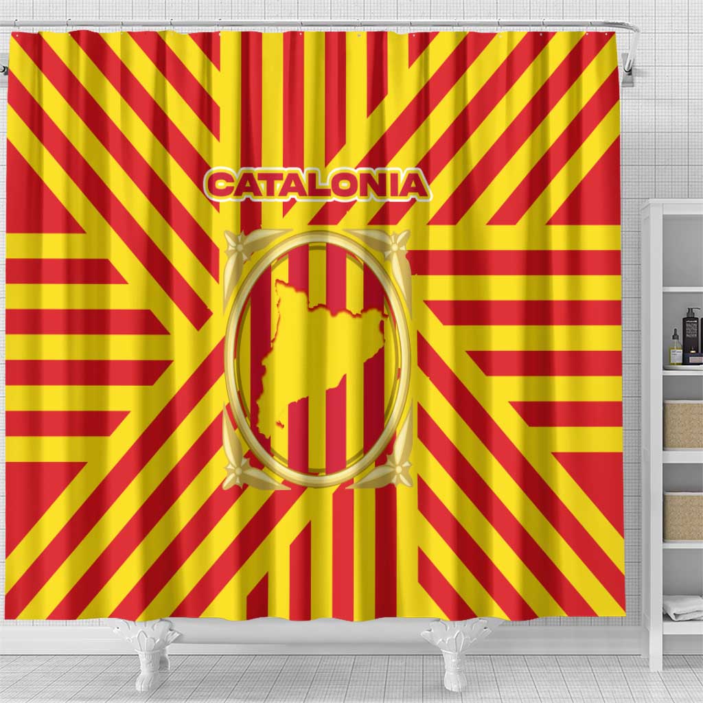 Catalonia Flag Shower Curtain Autonomous Community of Spain - Wonder Print Shop