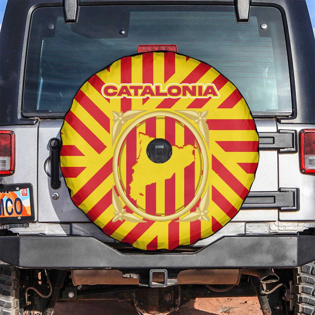 Catalonia Flag Spare Tire Cover Autonomous Community of Spain - Wonder Print Shop