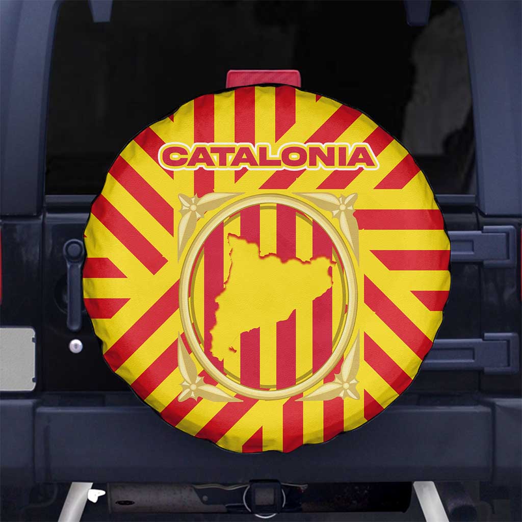 Catalonia Flag Spare Tire Cover Autonomous Community of Spain - Wonder Print Shop
