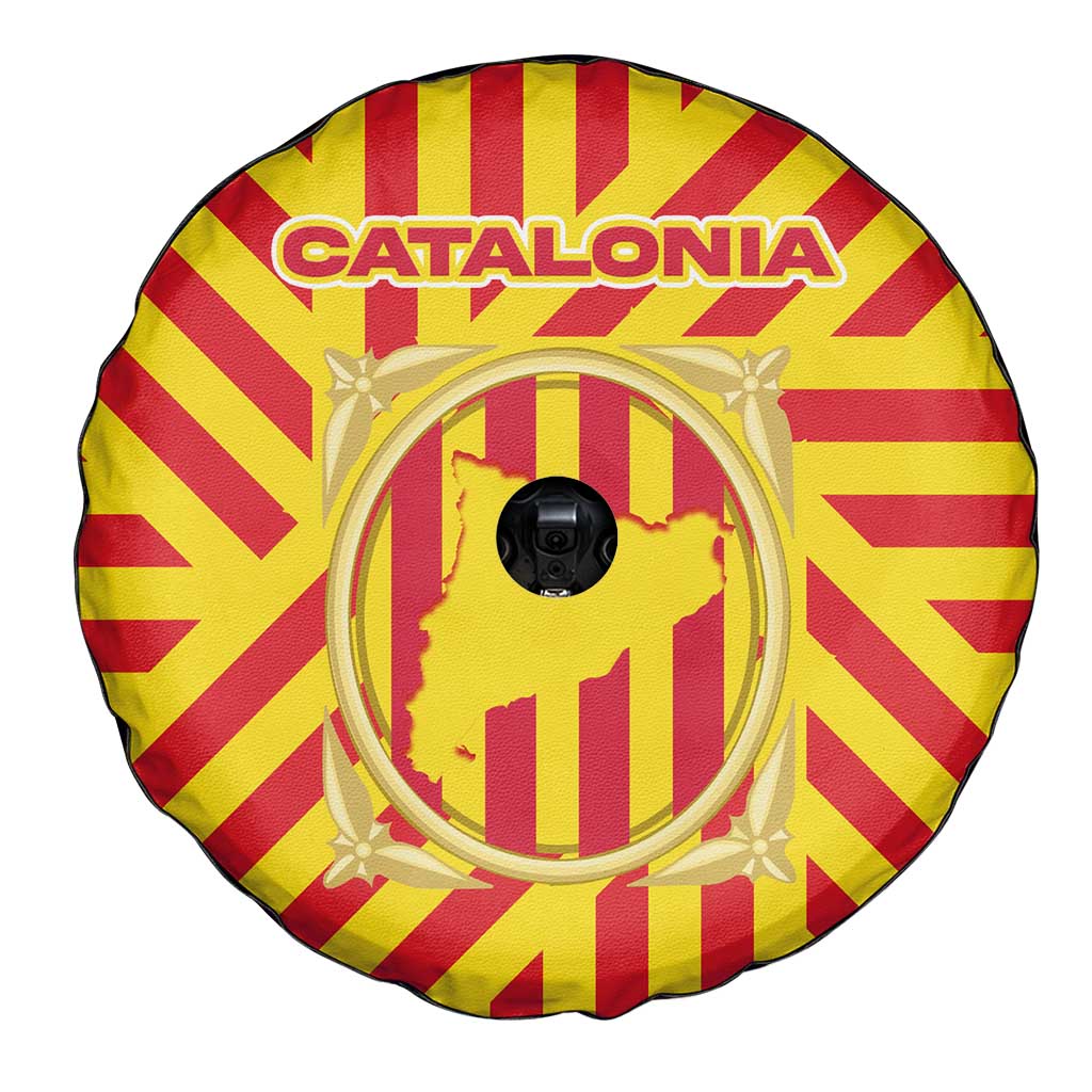 Catalonia Flag Spare Tire Cover Autonomous Community of Spain - Wonder Print Shop