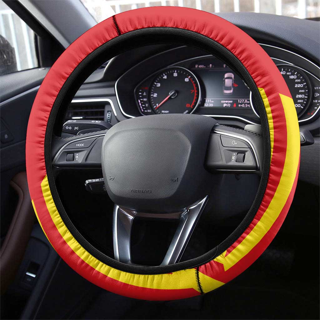 Catalonia Flag Steering Wheel Cover Autonomous Community of Spain - Wonder Print Shop