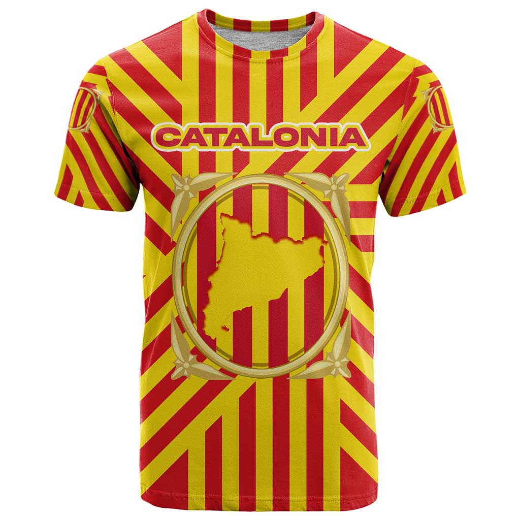 Catalonia Flag T Shirt Autonomous Community of Spain - Wonder Print Shop