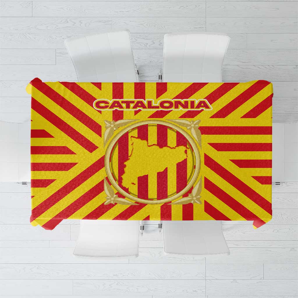 Catalonia Flag Tablecloth Autonomous Community of Spain - Wonder Print Shop
