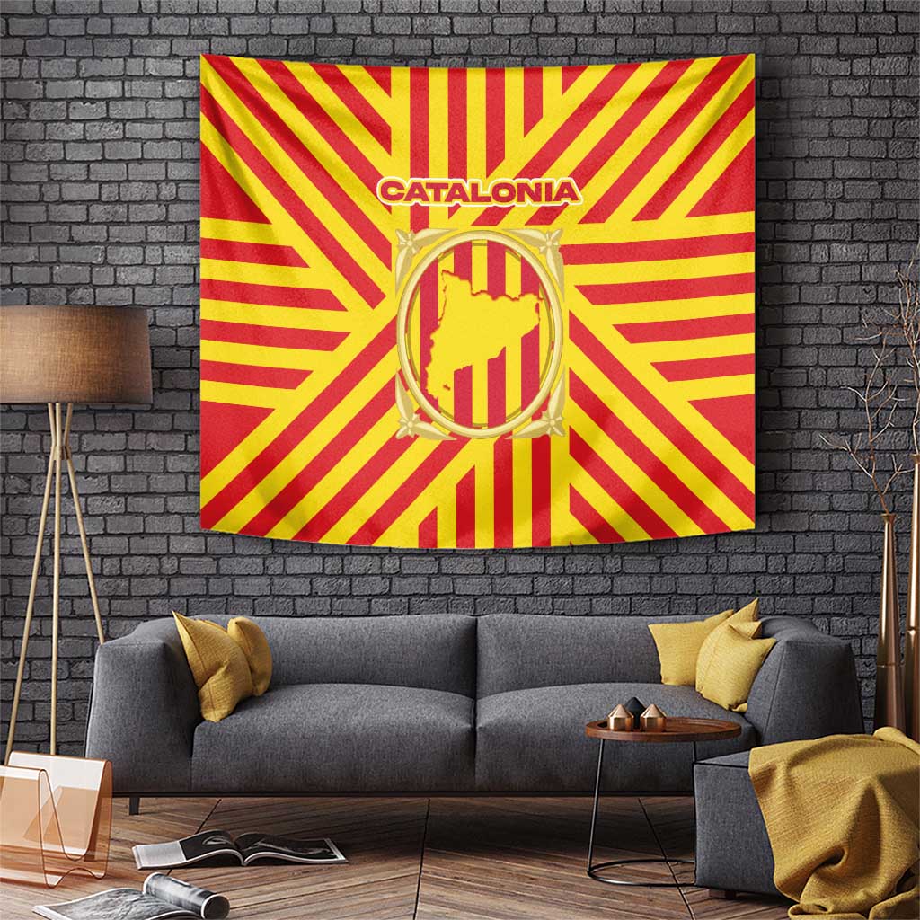 Catalonia Flag Tapestry Autonomous Community of Spain - Wonder Print Shop