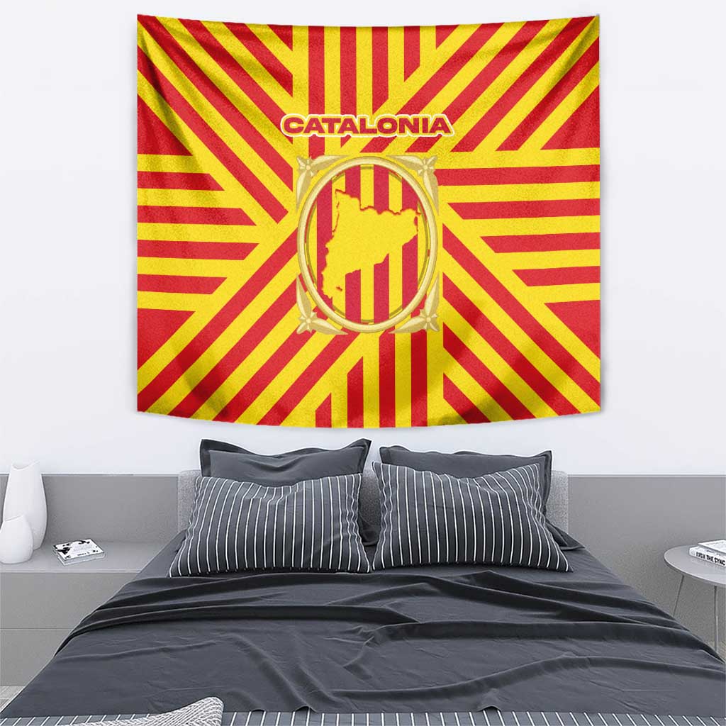 Catalonia Flag Tapestry Autonomous Community of Spain - Wonder Print Shop