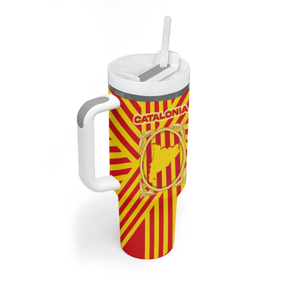 Catalonia Flag Tumbler With Handle Autonomous Community of Spain - Wonder Print Shop