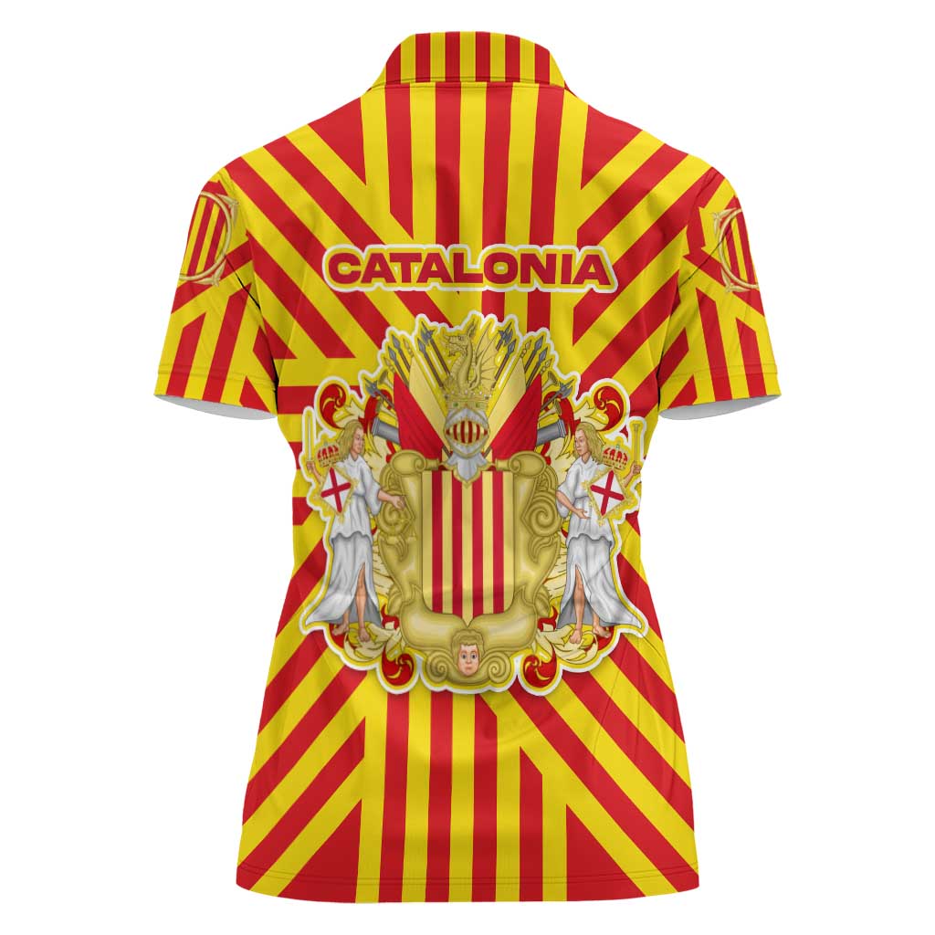 Catalonia Flag Women Polo Shirt Autonomous Community of Spain - Wonder Print Shop