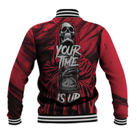 Skull Death Baseball Jacket Your Time - Wonder Print Shop