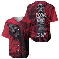 Skull Death Baseball Jersey Your Time - Wonder Print Shop