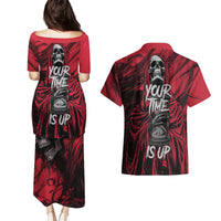 Skull Death Couples Matching Puletasi Dress and Hawaiian Shirt Your Time - Wonder Print Shop