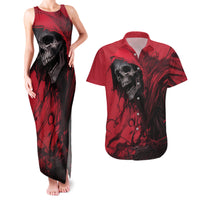 Skull Death Couples Matching Tank Maxi Dress and Hawaiian Shirt Your Time - Wonder Print Shop
