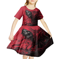 Skull Death Kid Short Sleeve Dress Your Time - Wonder Print Shop
