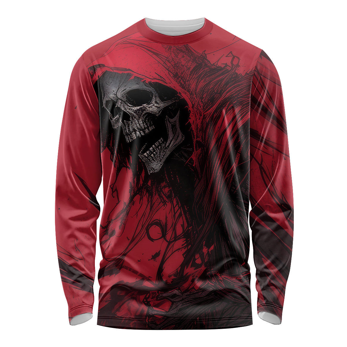 Skull Death Long Sleeve Shirt Your Time - Wonder Print Shop