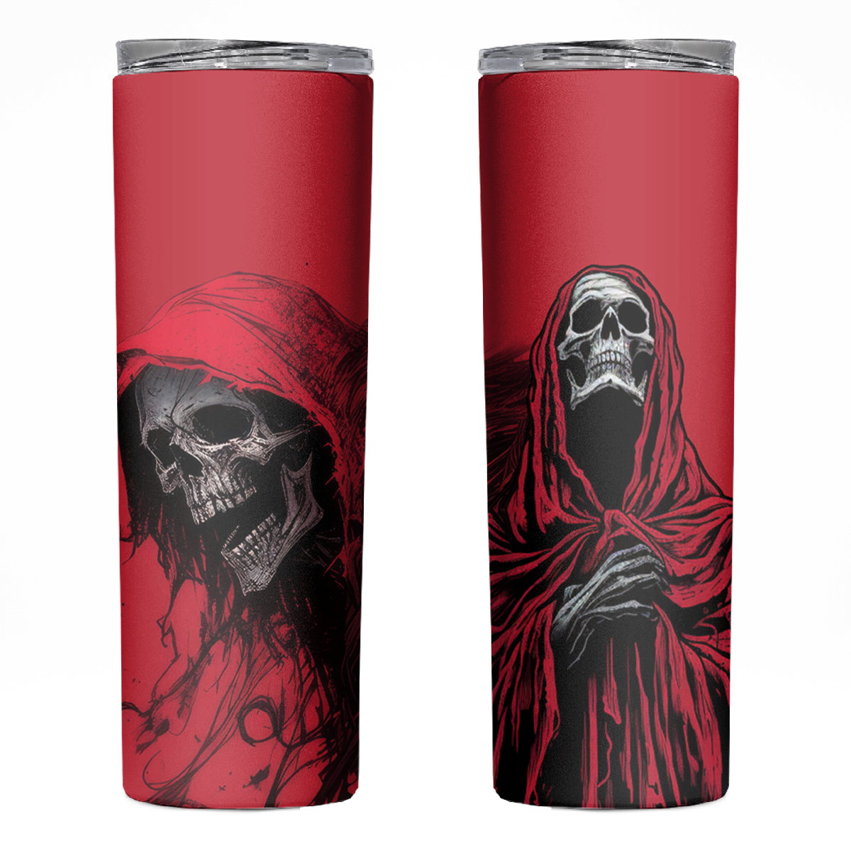 Skull Death Skinny Tumbler Your Time - Wonder Print Shop