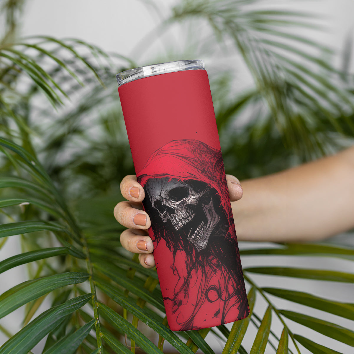 Skull Death Skinny Tumbler Your Time - Wonder Print Shop