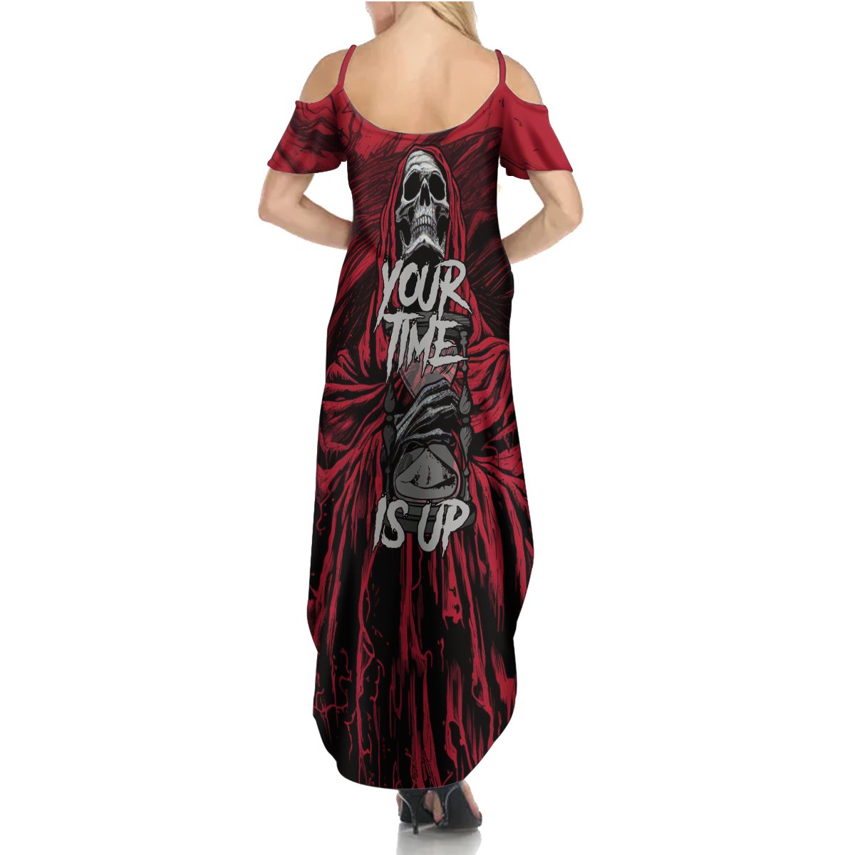 Skull Death Summer Maxi Dress Your Time - Wonder Print Shop
