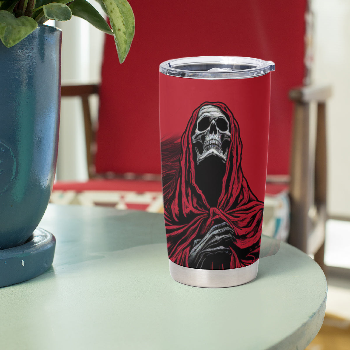 Skull Death Tumbler Cup Your Time - Wonder Print Shop
