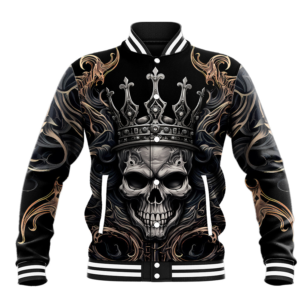 Skull Fantasy Baseball Jacket Who Needs Inner Demons When You Are The Demon - Wonder Print Shop