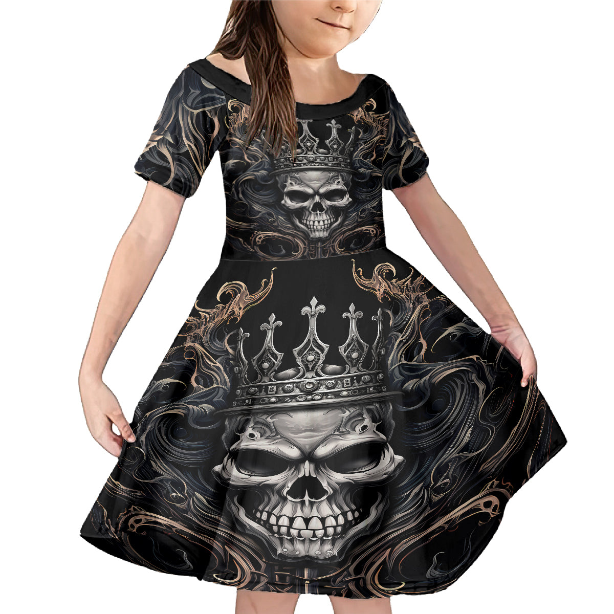 Skull Fantasy Family Matching Mermaid Dress and Hawaiian Shirt Who Needs Inner Demons When You Are The Demon - Wonder Print Shop