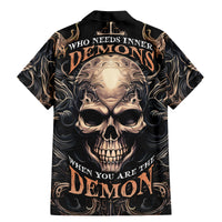 Skull Fantasy Family Matching Mermaid Dress and Hawaiian Shirt Who Needs Inner Demons When You Are The Demon - Wonder Print Shop