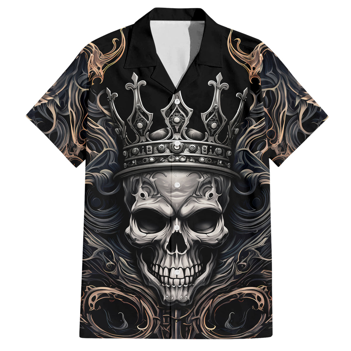 Skull Fantasy Family Matching Short Sleeve Bodycon Dress and Hawaiian Shirt Who Needs Inner Demons When You Are The Demon - Wonder Print Shop