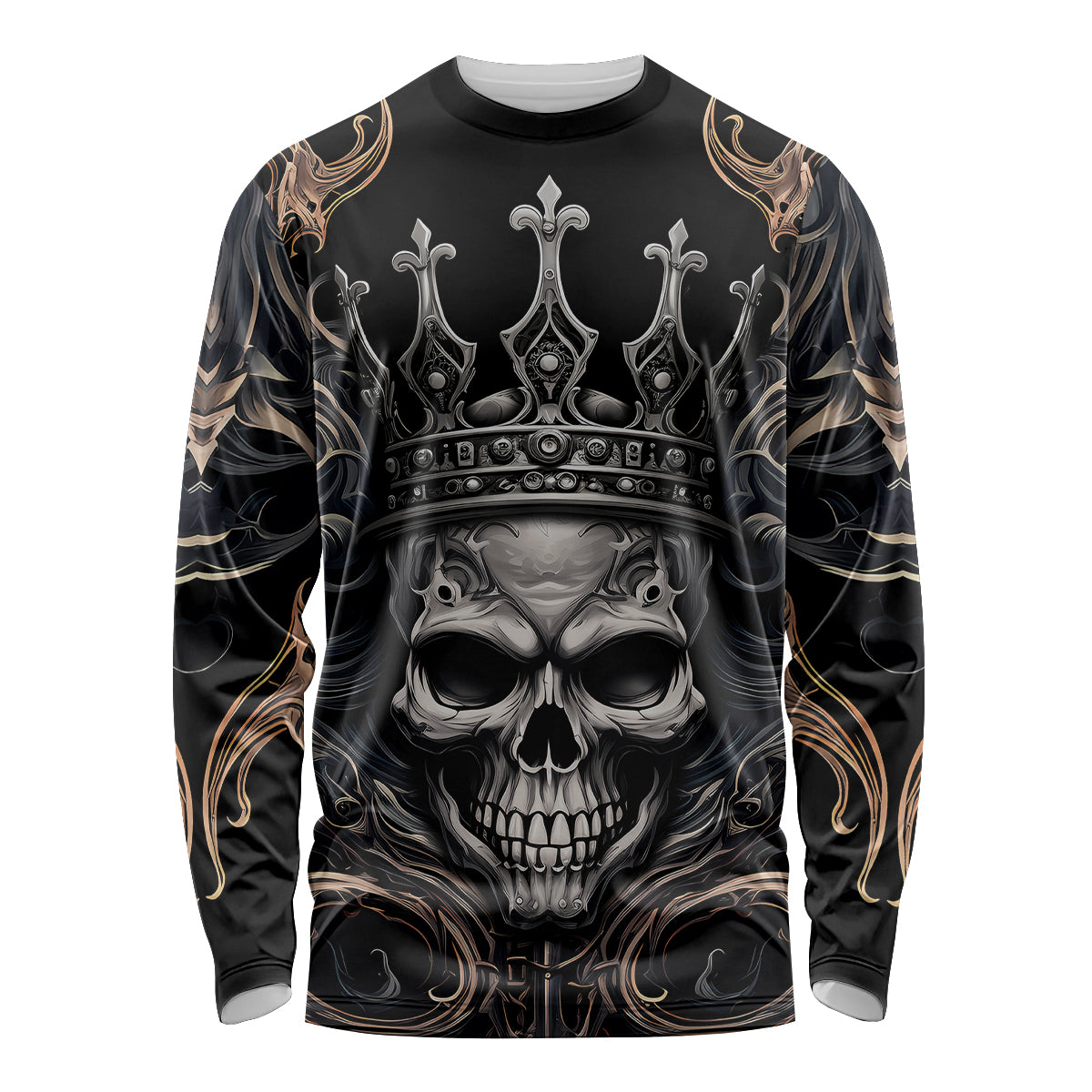 Skull Fantasy Long Sleeve Shirt Who Needs Inner Demons When You Are The Demon - Wonder Print Shop