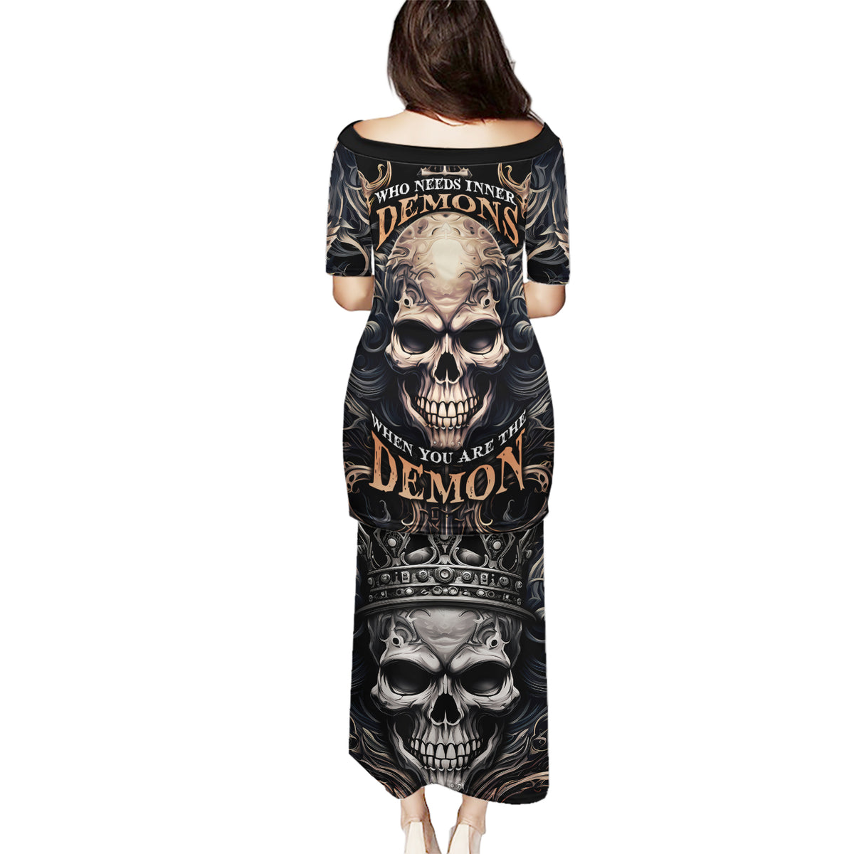 Skull Fantasy Puletasi Who Needs Inner Demons When You Are The Demon - Wonder Print Shop