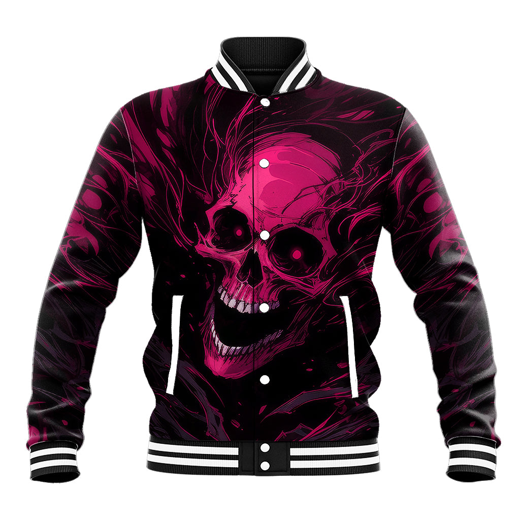 Death Skull Baseball Jacket I'm Scary Enough Without A Costume - Wonder Print Shop