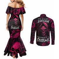 death-skull-couples-matching-mermaid-dress-and-long-sleeve-button-shirts-im-scary-enough-without-a-costume