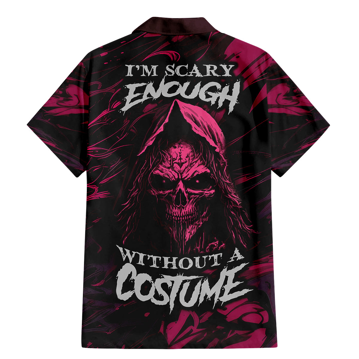 Death Skull Family Matching Mermaid Dress and Hawaiian Shirt I'm Scary Enough Without A Costume - Wonder Print Shop