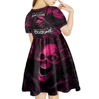 Death Skull Kid Short Sleeve Dress I'm Scary Enough Without A Costume - Wonder Print Shop